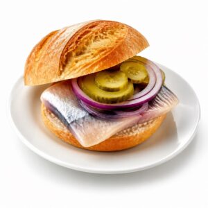 Brötchen mit Bismarkhering