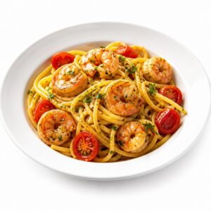 Spaghetti mit Garnelen